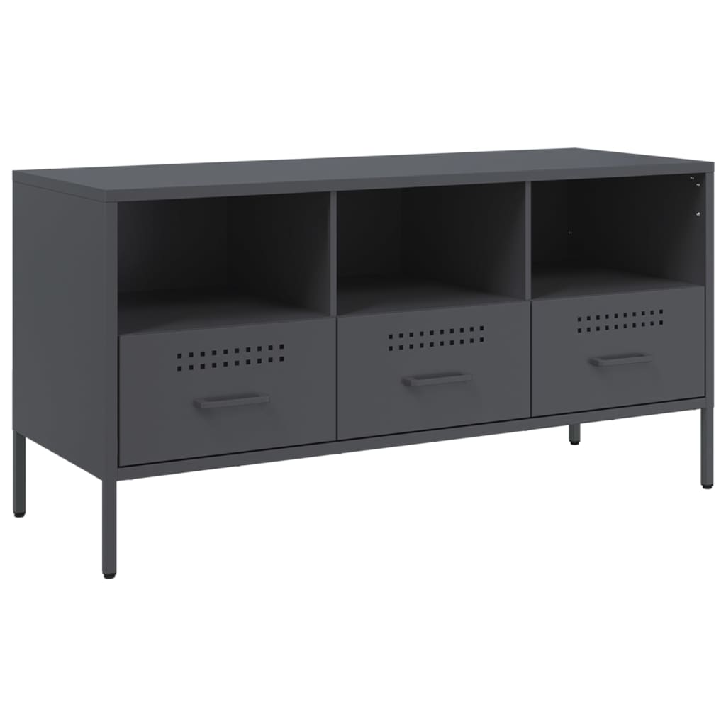 vidaXL Mueble para TV acero gris antracita 100,5x39x50,5 cm