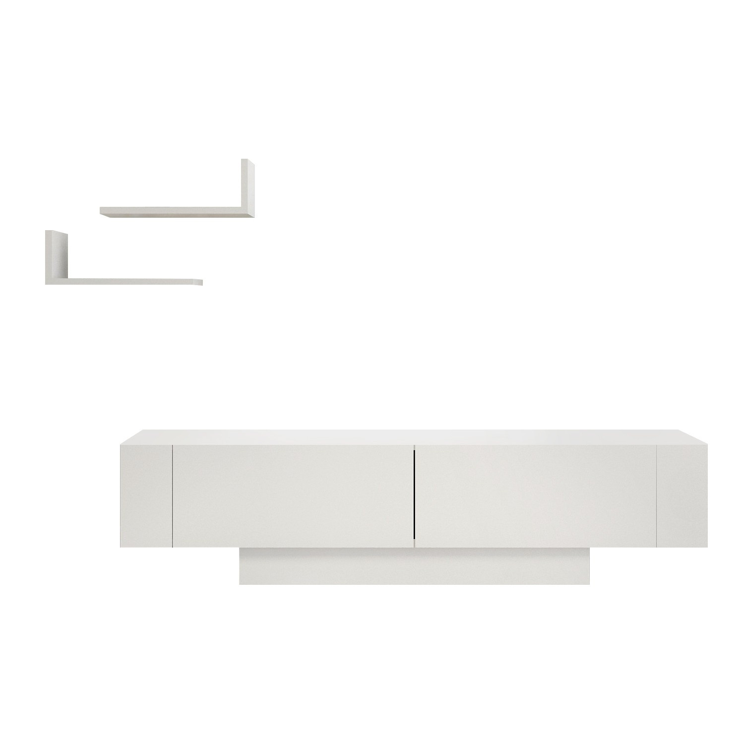 Habitat y Jardin - Soporte de TV de madera "Matera" - 150 x 31 x 41 cm - Blanco