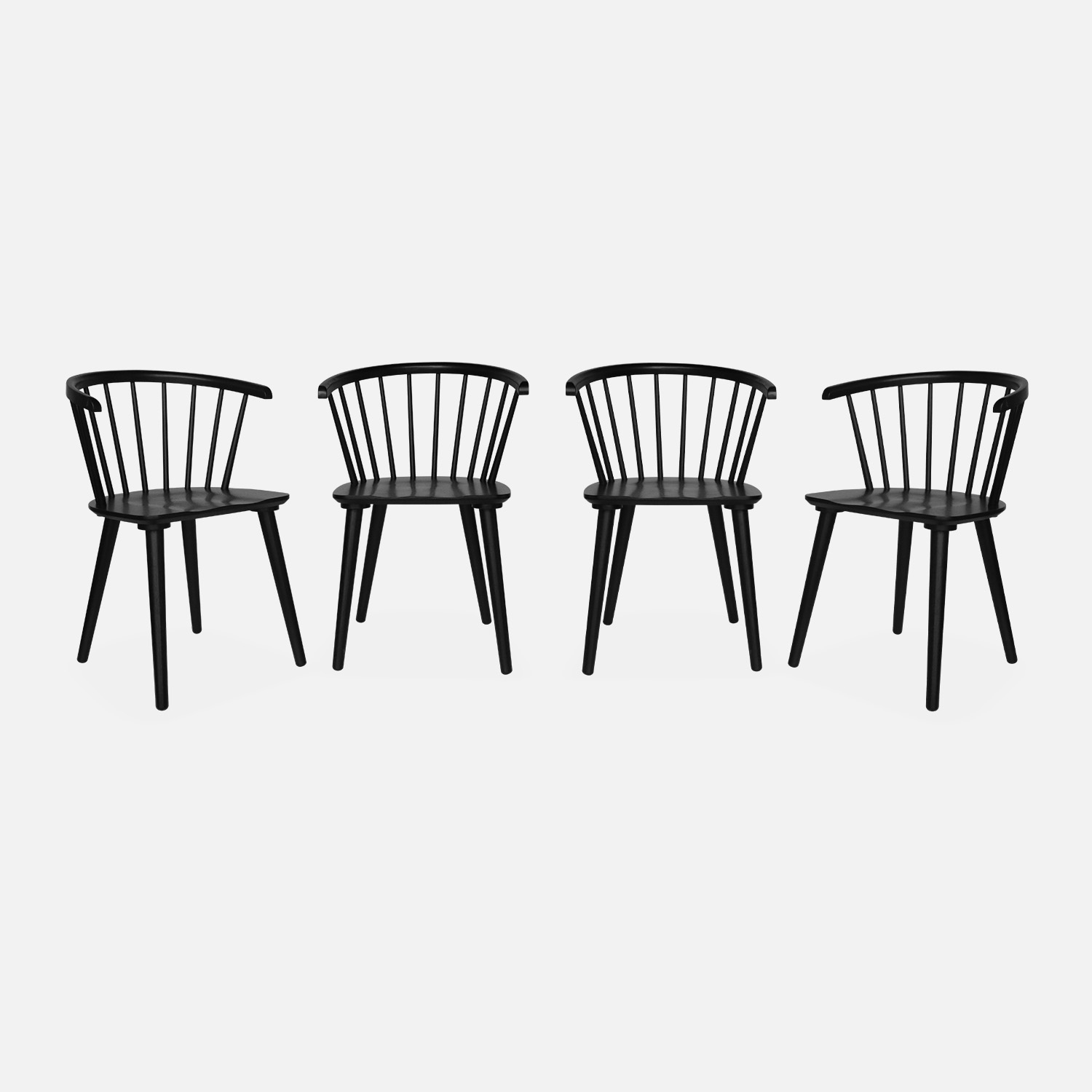 sweeek - Silla de bar de madera, set de 4 , Paula , 53x47x76