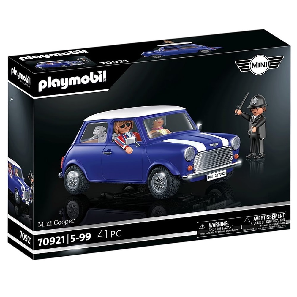 Playmobil - Mini Cooper azul, Tienda con Licencia Oficial, 70921