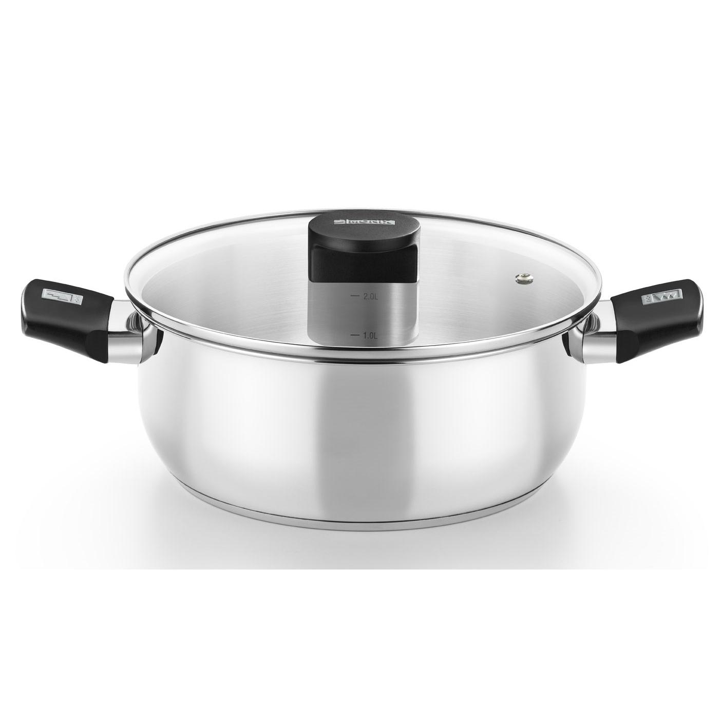 CACEROLA MONIX ELITE 26CM CON TAPA VIDRIO (M240326)