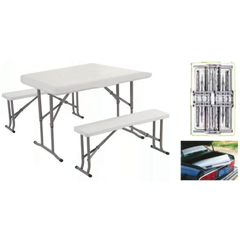 Mesa +2 banco plegable camping 112x67x72 banco 95x22x41cm wxb113