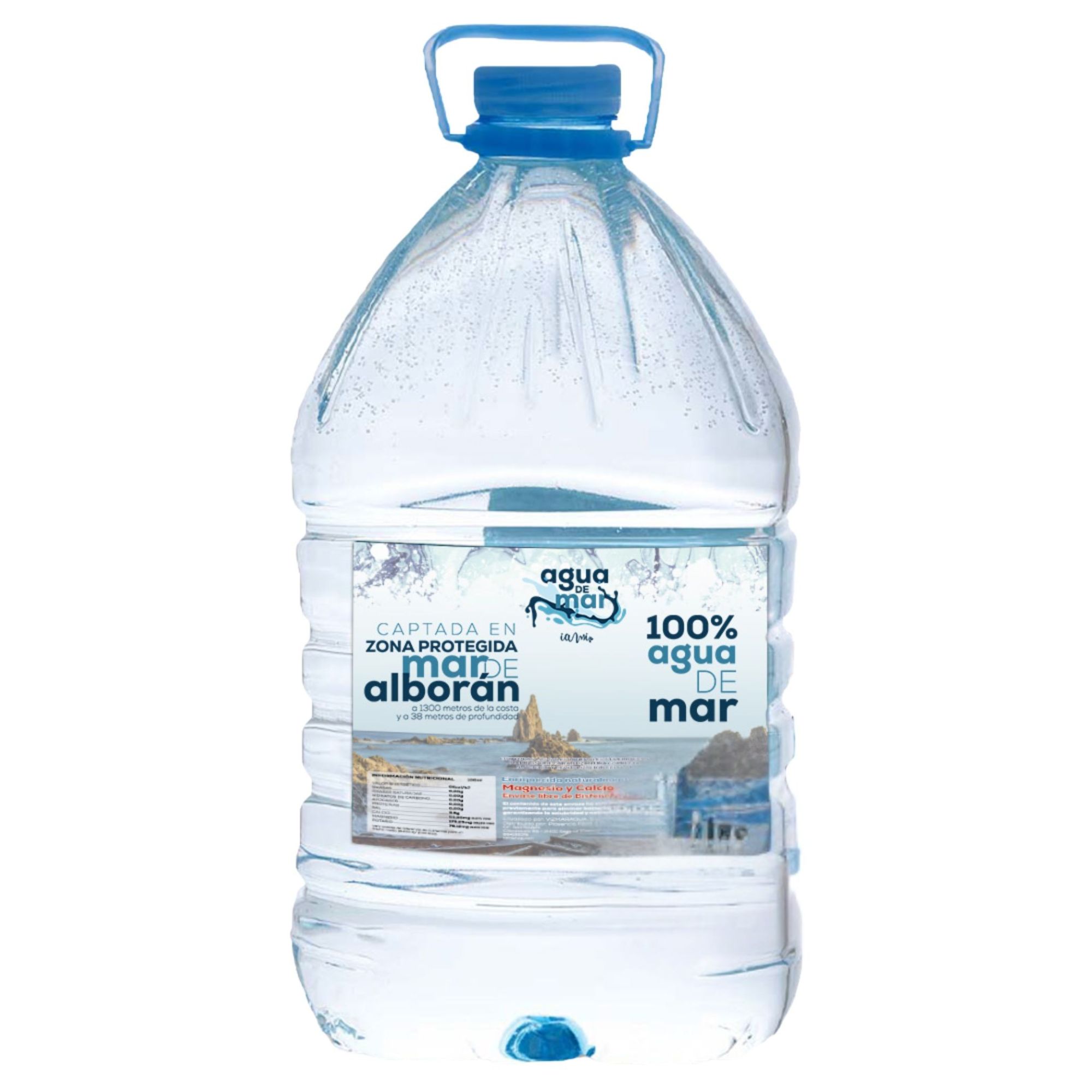 Agua de Mar 100% Hipertónica del Mar de Alborán - Formato de 5 o 10 Litros - Para Cocinar, Rica en Magnesio y Calcio - Microfiltrada - Alternativa Saludable a la Sal