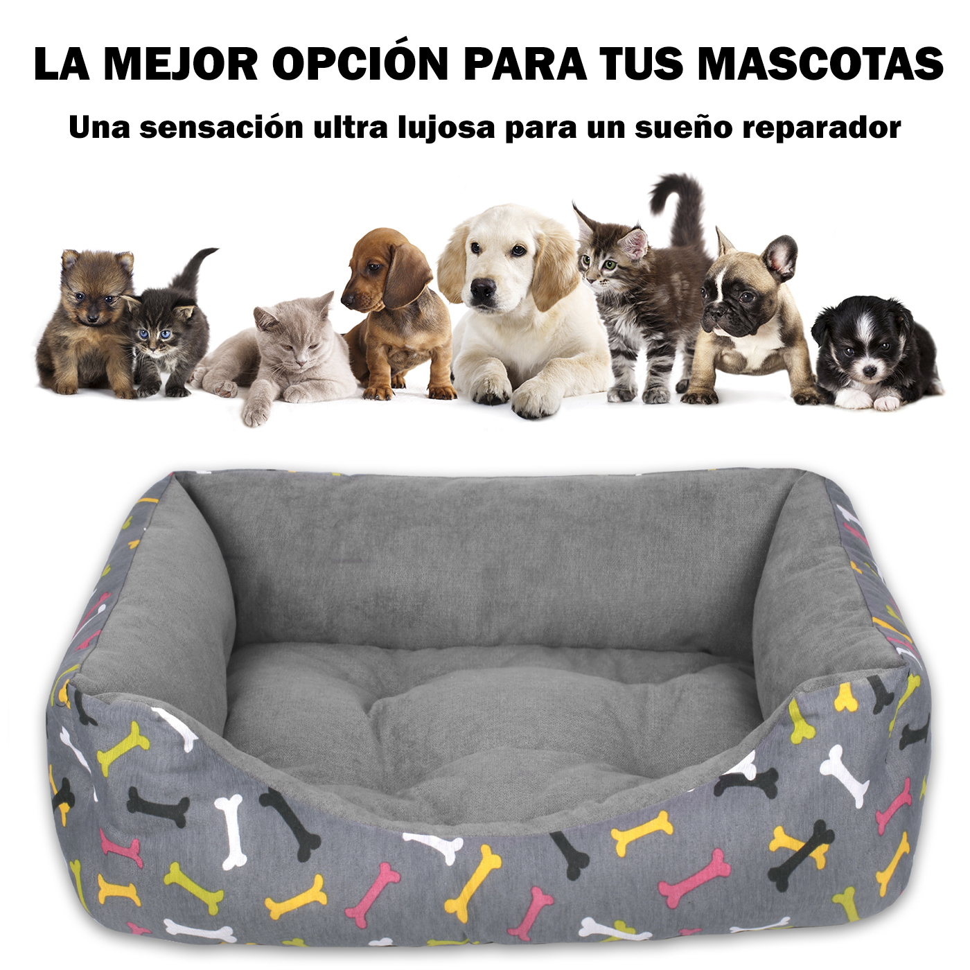 HOME MERCURY- Cama de Mascota, Colchón para Perro, Colchoneta