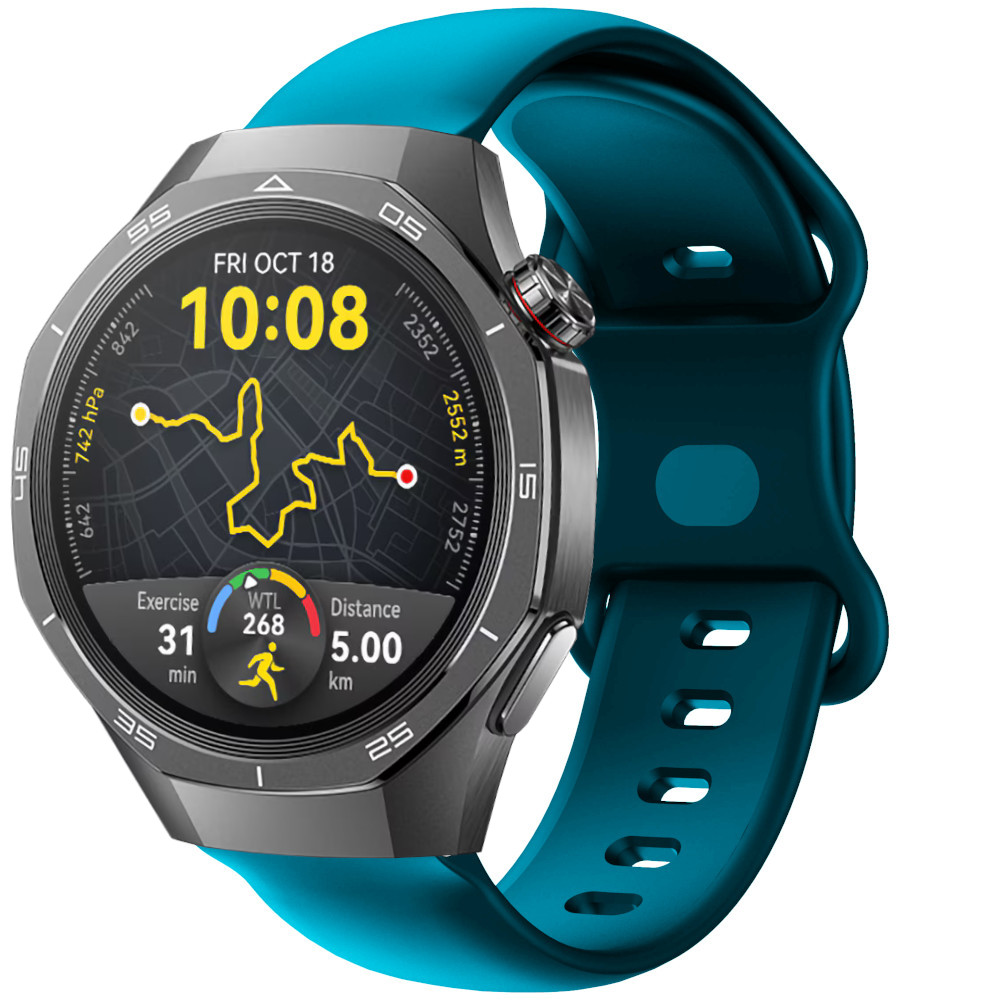 Correa de silicona para Huawei Watch GT 5 - 46mm / GT 5 - 46mm / GT 4 - 46mm / Amazfit GTR 4 / Bip 5 / Garmin Vivoactive 4, Diseño Doble Aro Ancho 22mm
