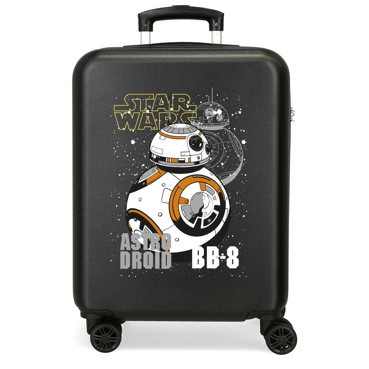 Star Wars Maleta De Cabina ABS Rígida Droids Negro 55cm