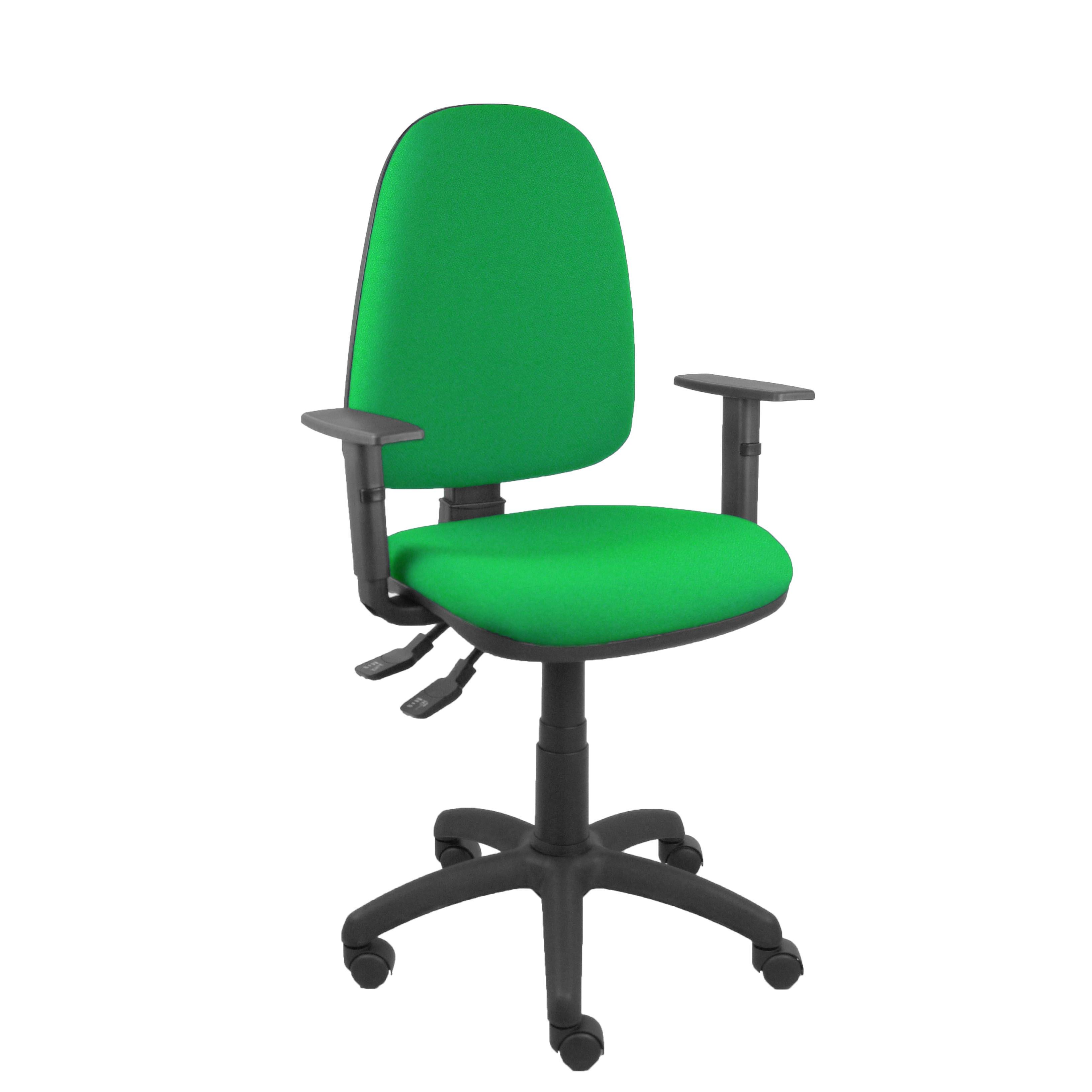 Piqueras Y Crespo Silla de Oficina Ergonómica Regulable en Altura con Brazos y Mecanismo Asincro