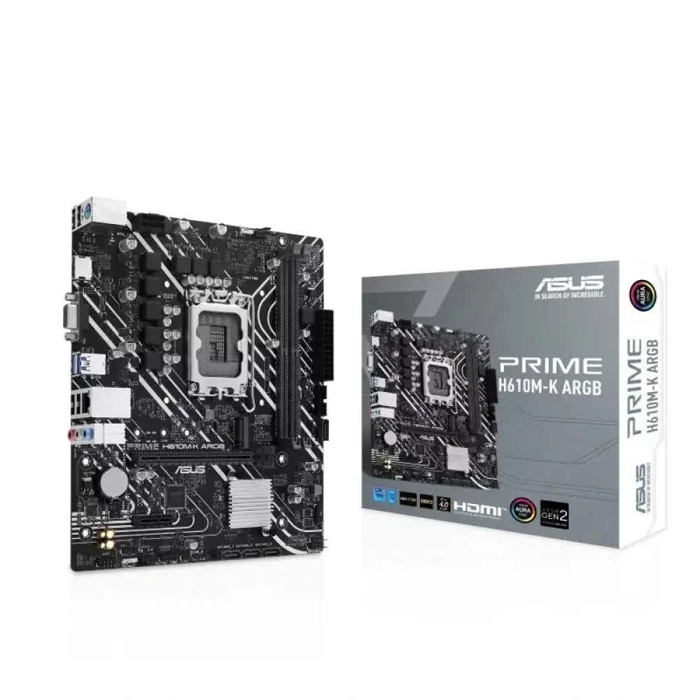 Placa Base ASUS PRIME H610M-K ARGB H610 LGA 1700 DDR5 Micro ATX RGB