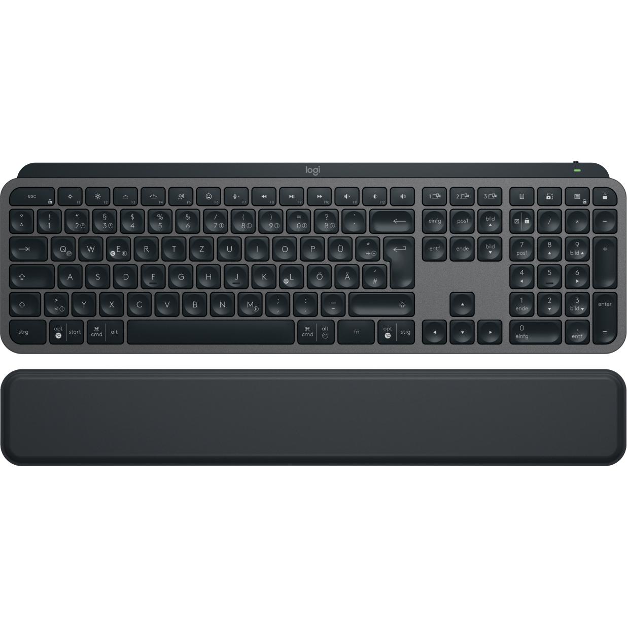 Logitech mx keys s rf wireless keyboard + bluetooth qwertz german graphite