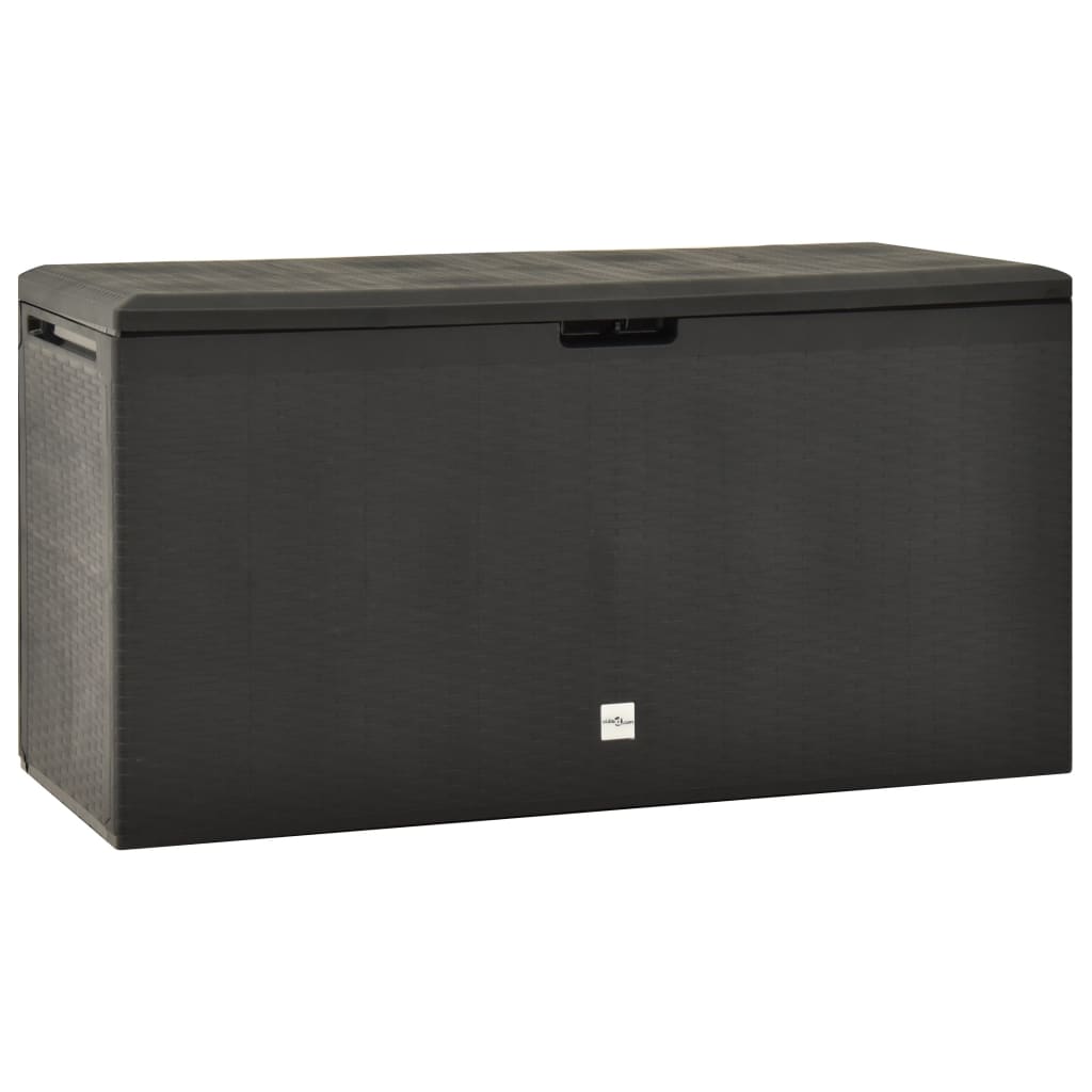 vidaXL Caja de almacenaje para jardín gris antracita 114x47x60 cm