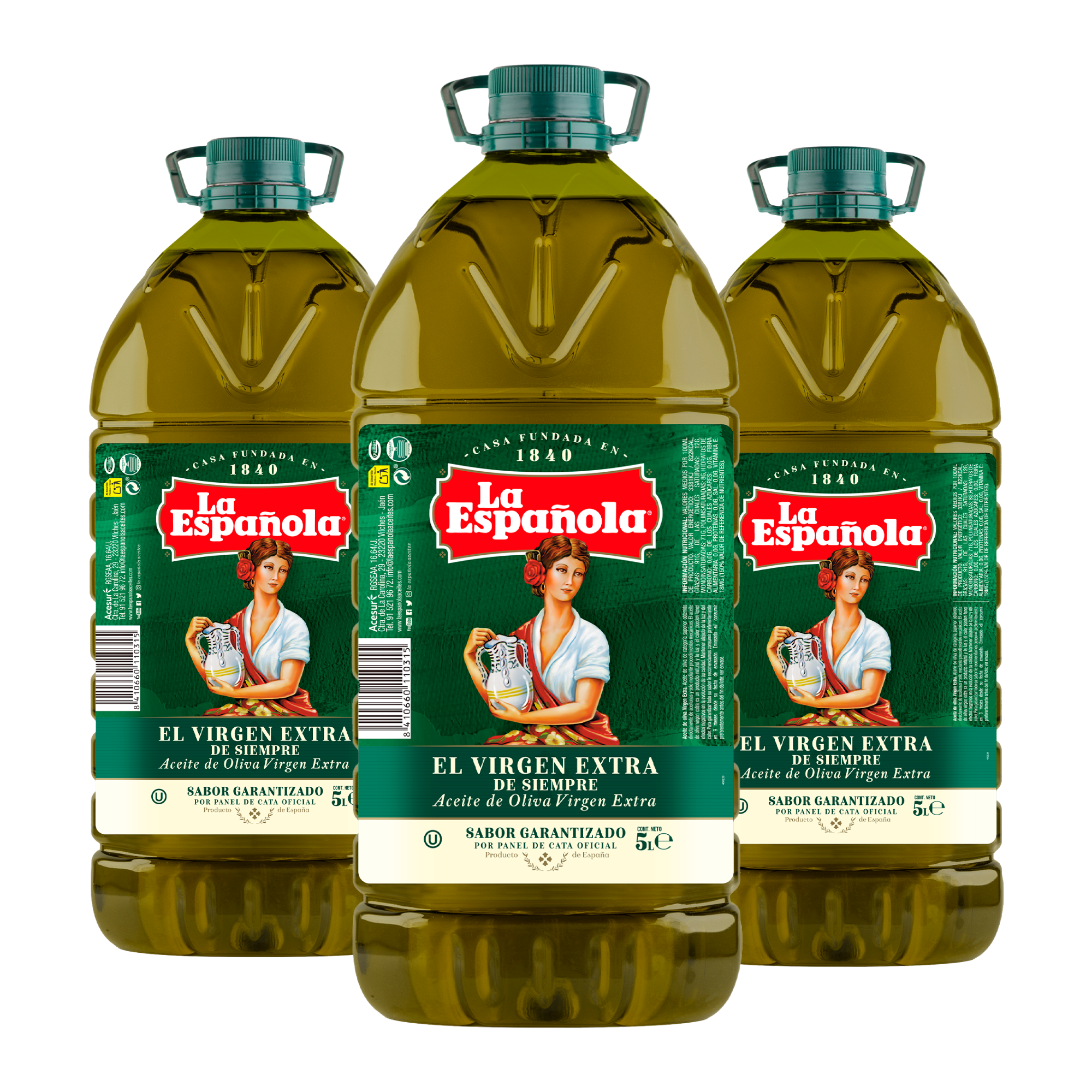 Pack Aceite de Oliva Virgen Extra 3 x 5L La Española