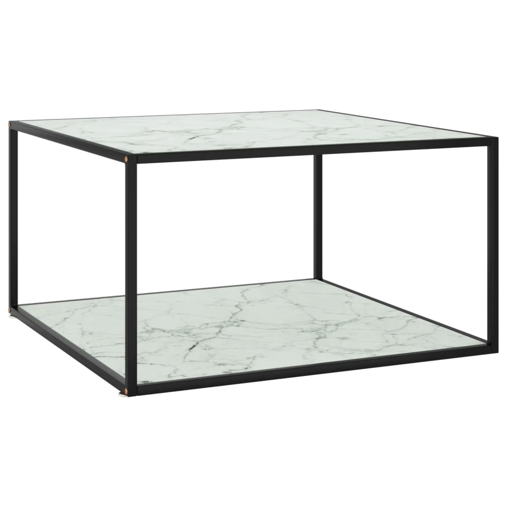 Vidaxl Mesa de Centro Vidrio Negro 90x90x50cm