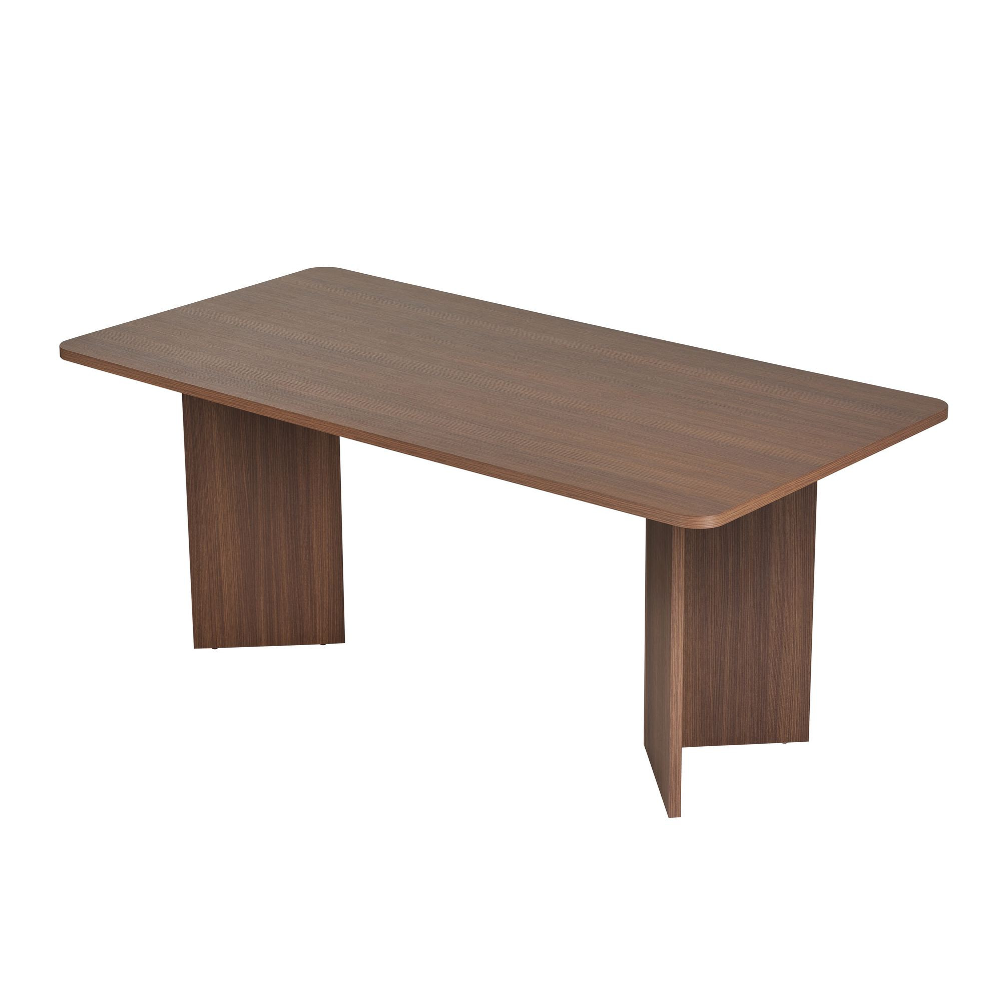 Habitat y Jardin - Mesa de comedor de madera "Linza" 180 x 90 x 75 cm - Nogal