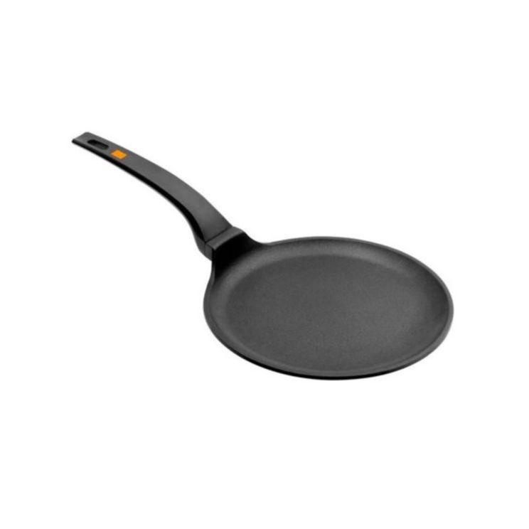 Bra - Crepera Efficient 26 cm, Robusto y Duradero, Aluminio Fundido, Revestimiento Antiadherente Teflón, Apto Inducción