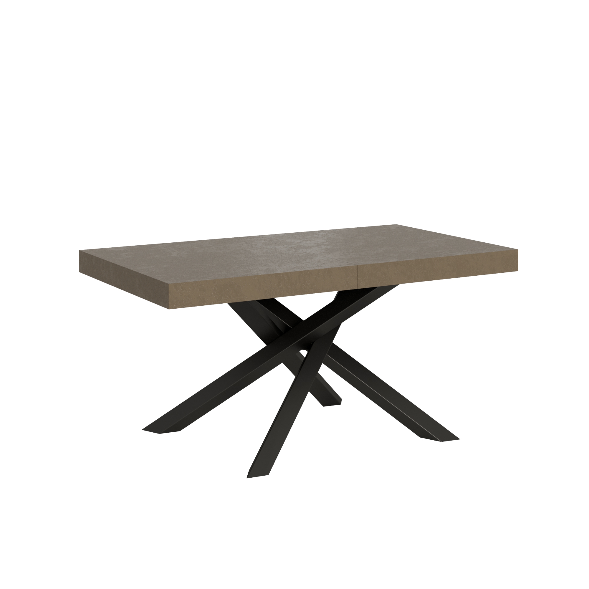 Mesa extensible Volantis gris paloma 160/264x90 cm con patas antracita - Itamoby