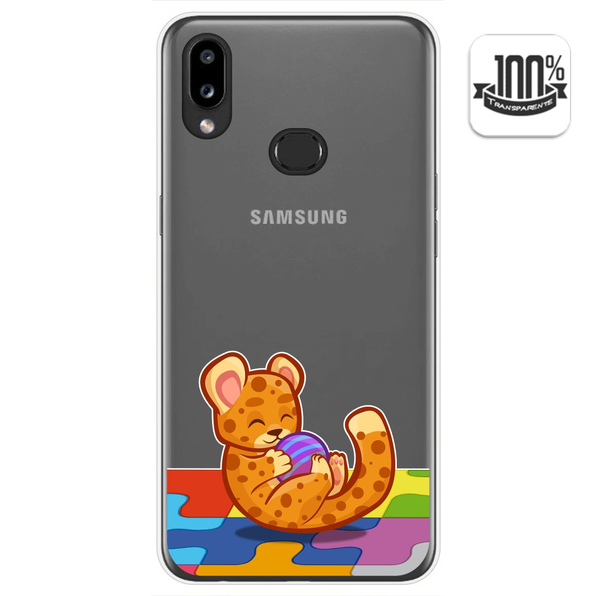 Tumundosmartphone Funda Gel Transparente para Samsung Galaxy A10s diseño Leopardo Dibujos