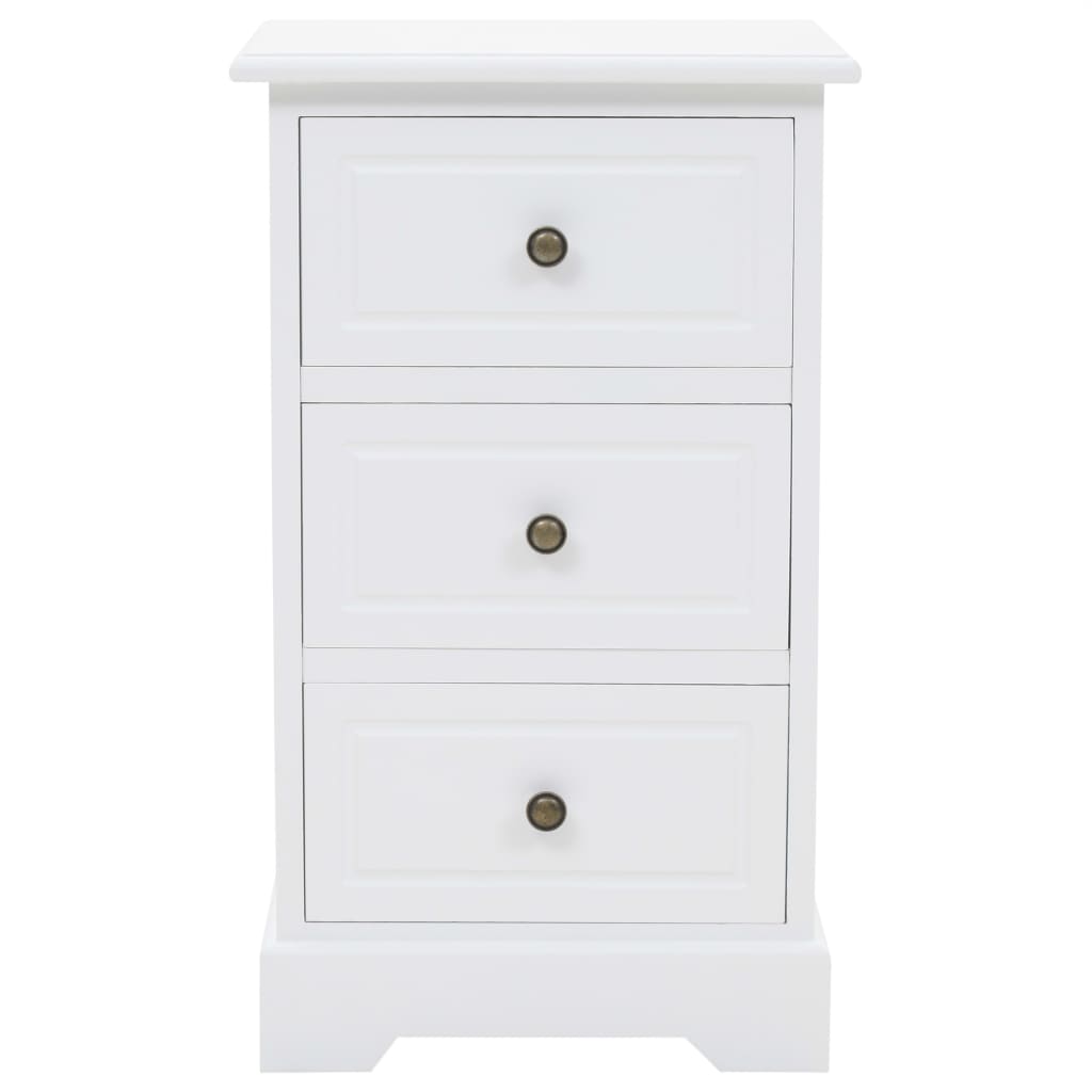 Vidaxl Mesita de Noche MDF y Madera de Pino 35x32x59 Cm para Salón, Estudio - Mesita Habitacion Mesitas de Noche Dormitorio - Moderno Mesa Auxiliar
