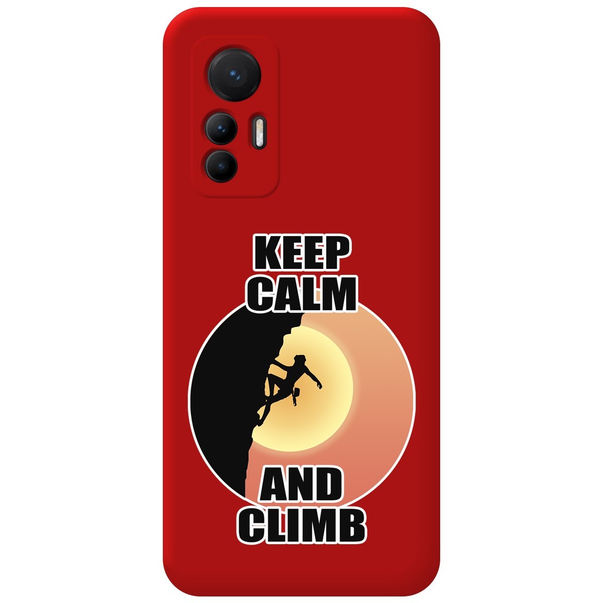 Funda Silicona Líquida Roja para Xiaomi 12 Lite 5G diseño Mujer Escalada Dibujos