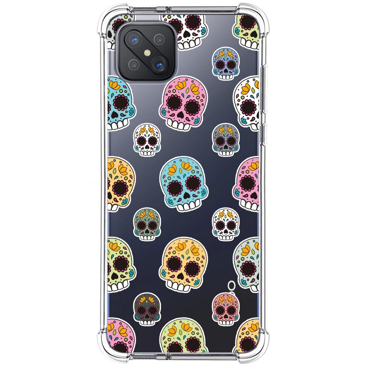 Tumundosmartphone Funda Silicona Antigolpes para Oppo Reno 4Z 5G diseño Catrina Dibujos