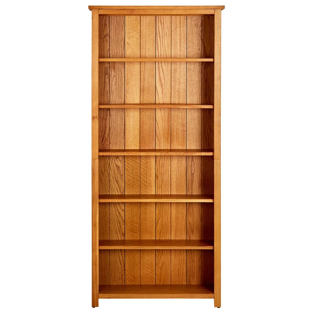Estantería Vidaxl de Madera Maciza de Roble con 6 Niveles