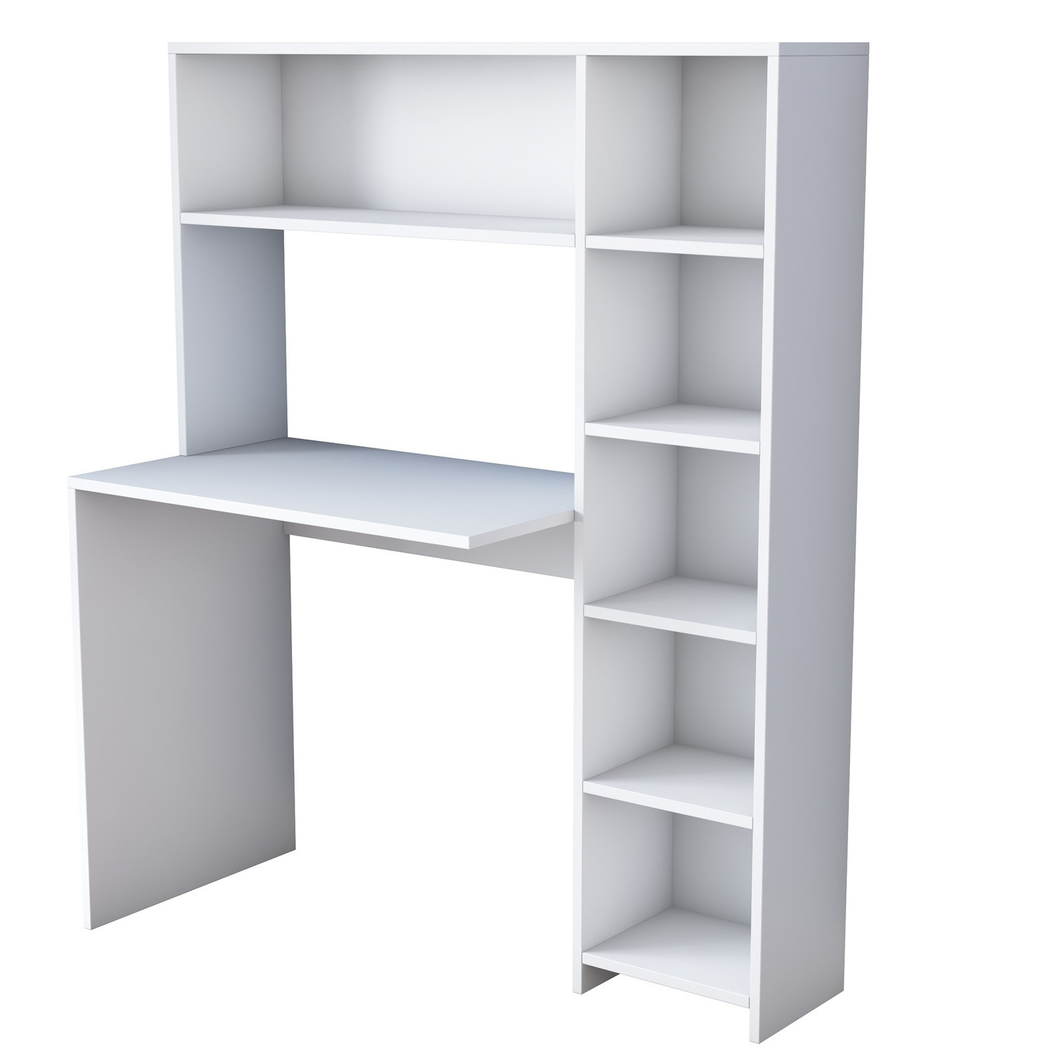 Habitat y Jardin - Escritorio de madera "Haham" 113 x 40 x 142 cm - Blanco