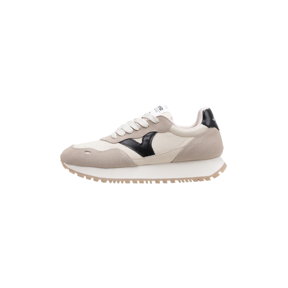 victoria VIENTO NYLON & SERRAJE Deportivas Plataforma Mujer Beige