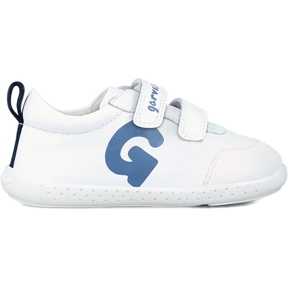Deportivas Garvalín Piel Blanco Azul Chico