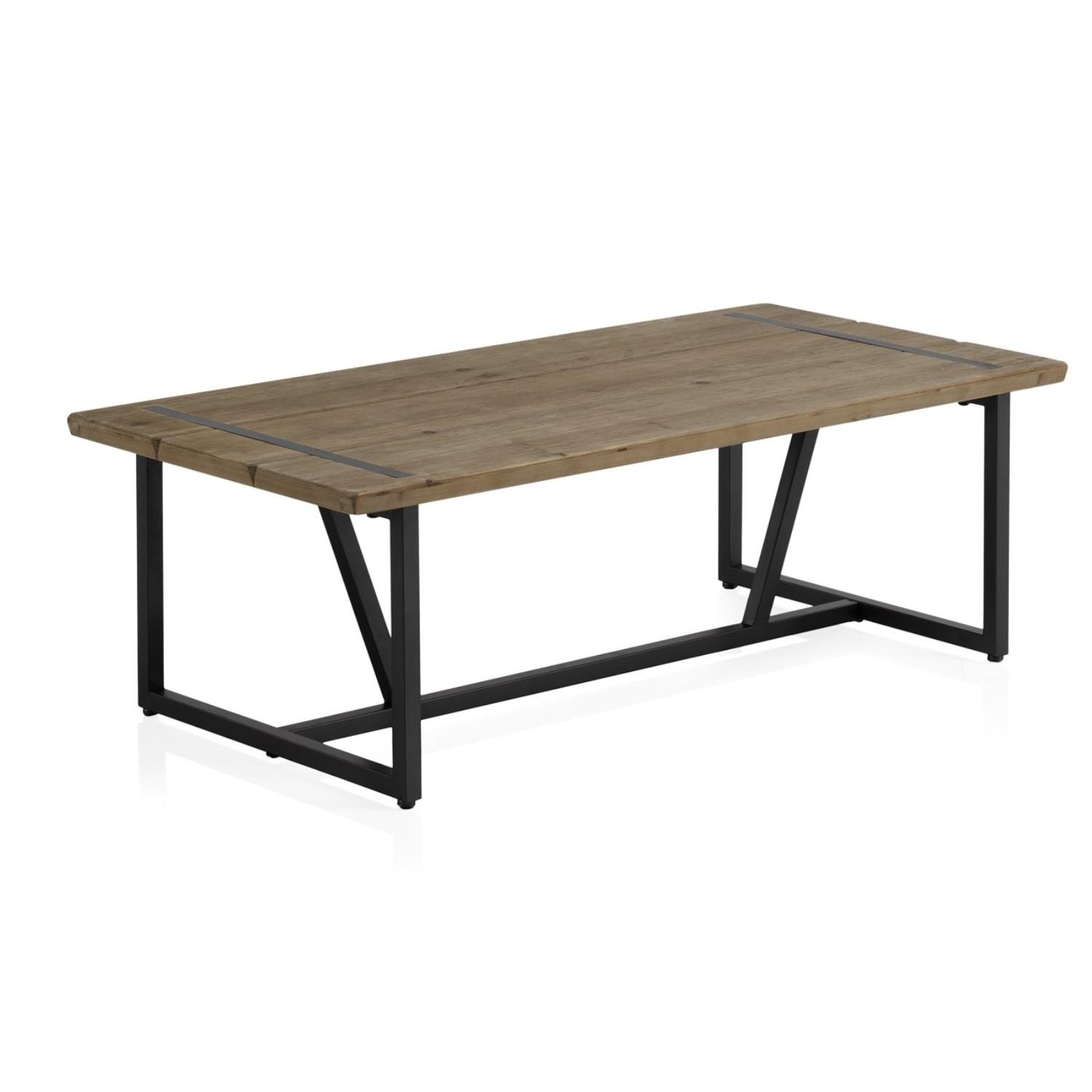 Mesa De Centro De Metal Con Tapa De Madera El mejor complemento para tu hogar.