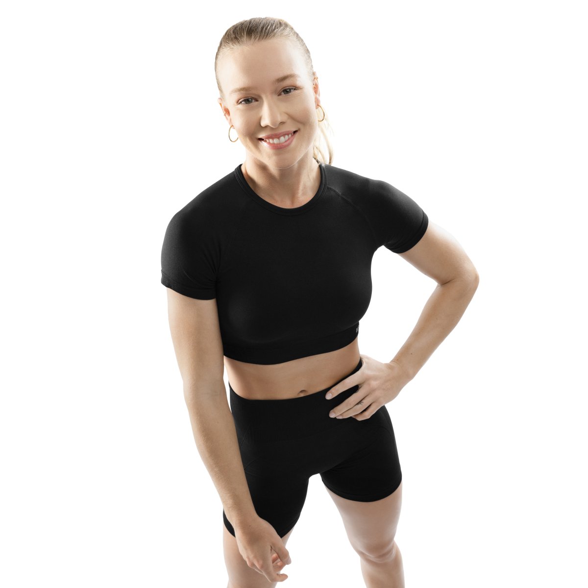 Siroko - Top Deportivo Manga Corta Gym & Fitness Mujer_