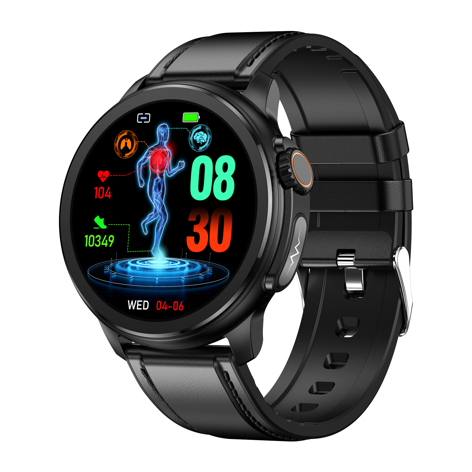 monitorización multi-deporte Bluetooth ET481 smartwatch llamada ECG ácido úrico lípidos en sangre azúcar en la sangre frecuencia cardíaca de la temperatura corporal