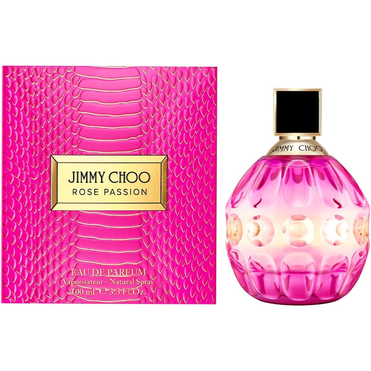 Jimmy Choo Rose Passion Eau de Parfum Spray 100 ml para Mujer - Fragancia Floral Cremosa y Sensual