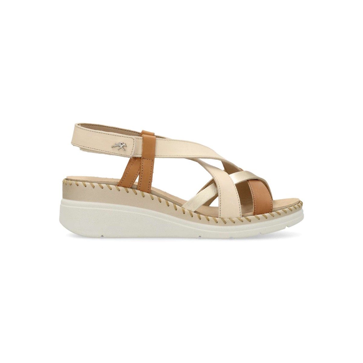 Fluchos - Sandalias de mujer Leza de piel con plantilla acolchada y extraíble, cómodas y flexibles para uso diario