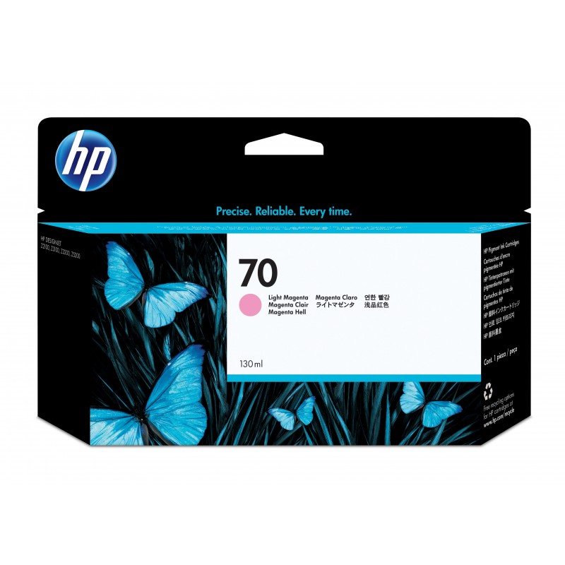HP - Cartucho de tinta 70 magenta claro de 130 ml C9455A