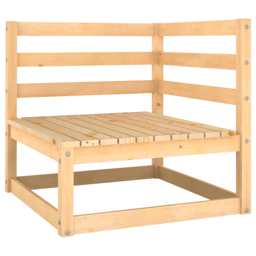 Vidaxl Muebles de Jardín 2 Piezas con Cojines Madera Maciza de Pino Natural