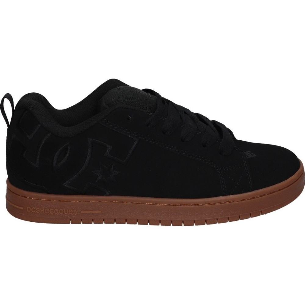 DC SHOES | Zapatilla DC Shoes Court Graffik para Hombre – Zapatillas Casual en Color Negro – Sneaker con Cordones – Estilo Casual – Urbano – Suela Marrón – Cómodas y Versátiles – Combinables – Modelo 300529-BGM