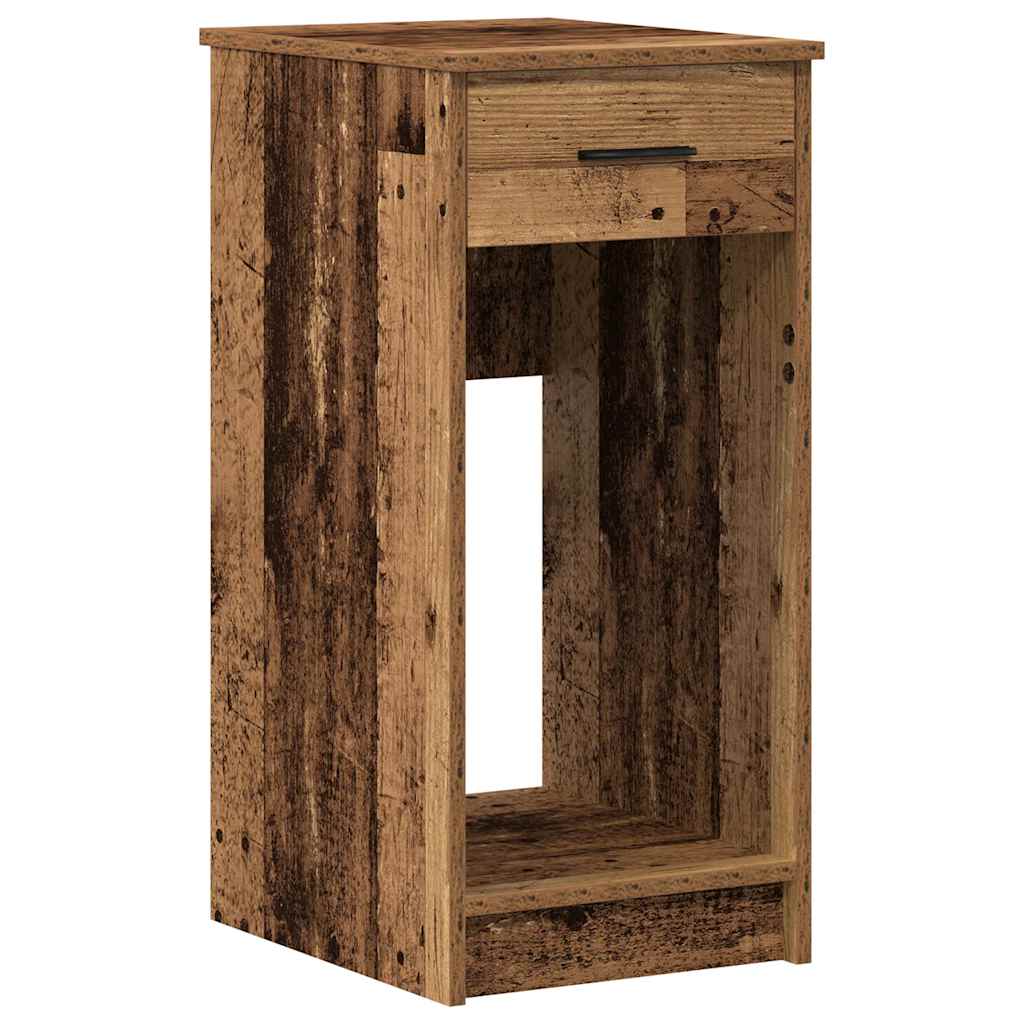 vidaXL Torre de ordenador con cajón madera vieja 35x45x77 cm