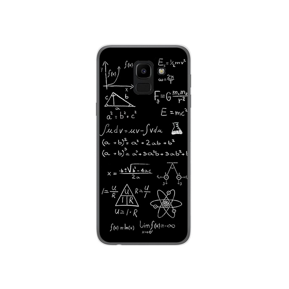Tumundosmartphone Funda Gel Tpu para Samsung Galaxy J6 (2018) Diseño Formulas Dibujos
