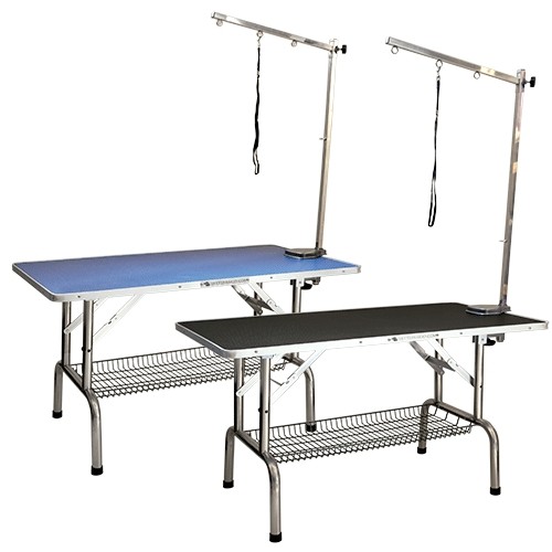Mesa Ibañez para Peluquería Canina de Razas Grandes Plegable y Fuerte con Tablero Amplio y Altura Cómoda