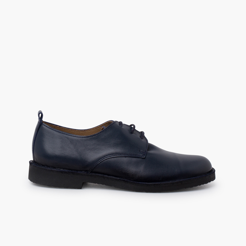 Pisamonas Zapatos niño blucher piel cordones