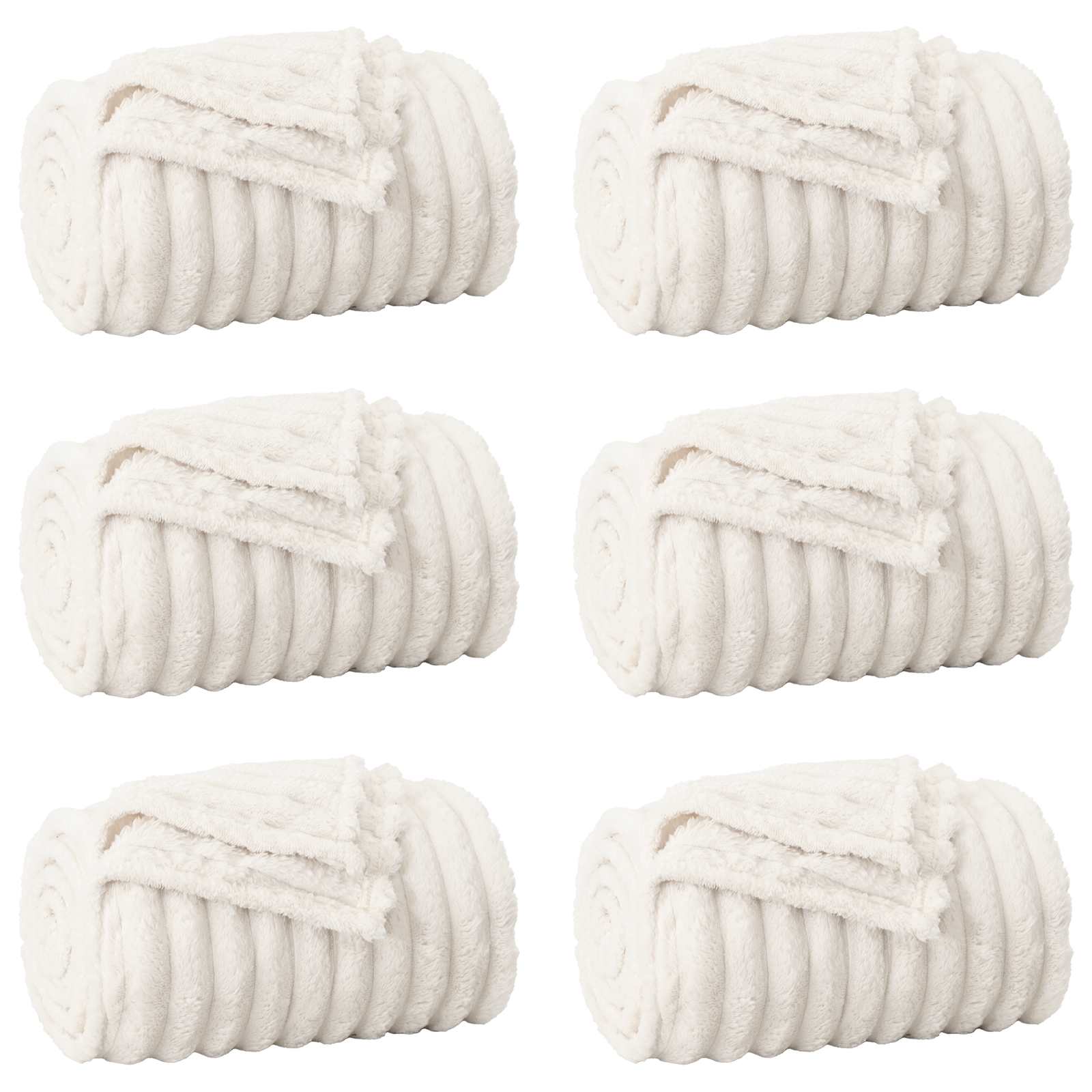 vidaXL Mantitas de Sofá 6 pcs Crema 270 x 240 cm Lana