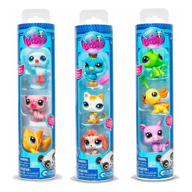 BOTE 3 ANIMALITOS LITTLEST PETSHOP DE BANDAI