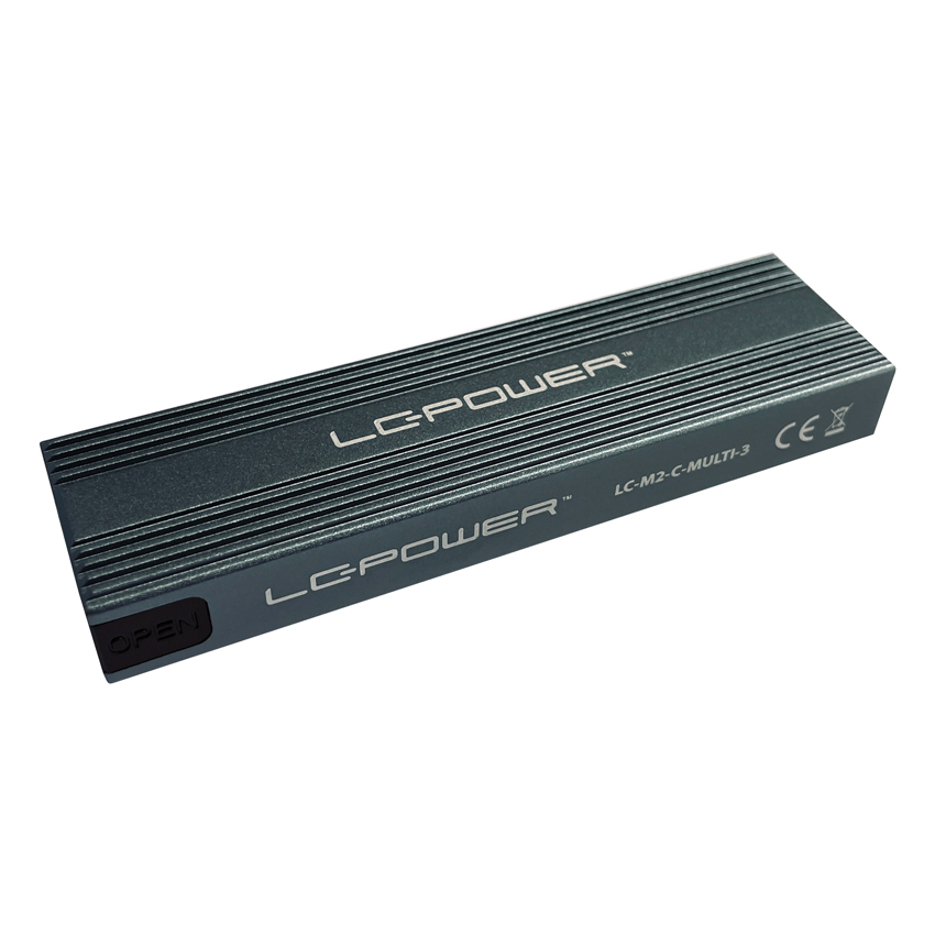 Lc-power lc-m2-c-multi-3 external hard drive enclosure external solid state drive enclosure (ssd) anthracite m.2