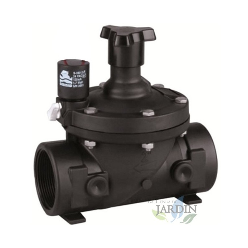 Suinga Electrovalvula de Riego 2" Bermad | Electroválvula Jardin 9V con Regulador | Valvula de Riego para Programador a Pilas