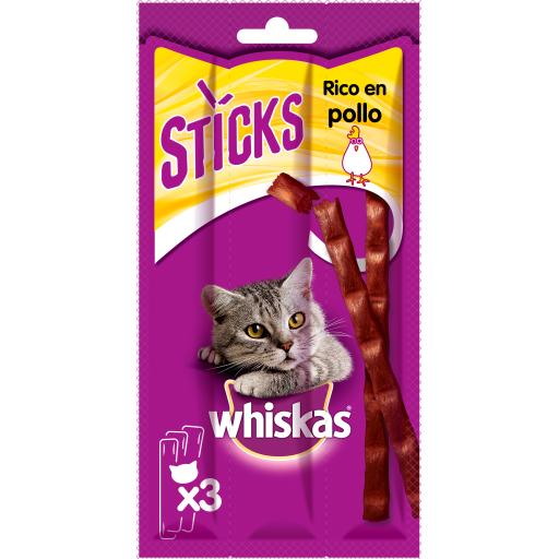 Whiskas Barritas para Gatos Sabor Pollo (Gatos , Snacks , Palitos) - 3 Sticks3