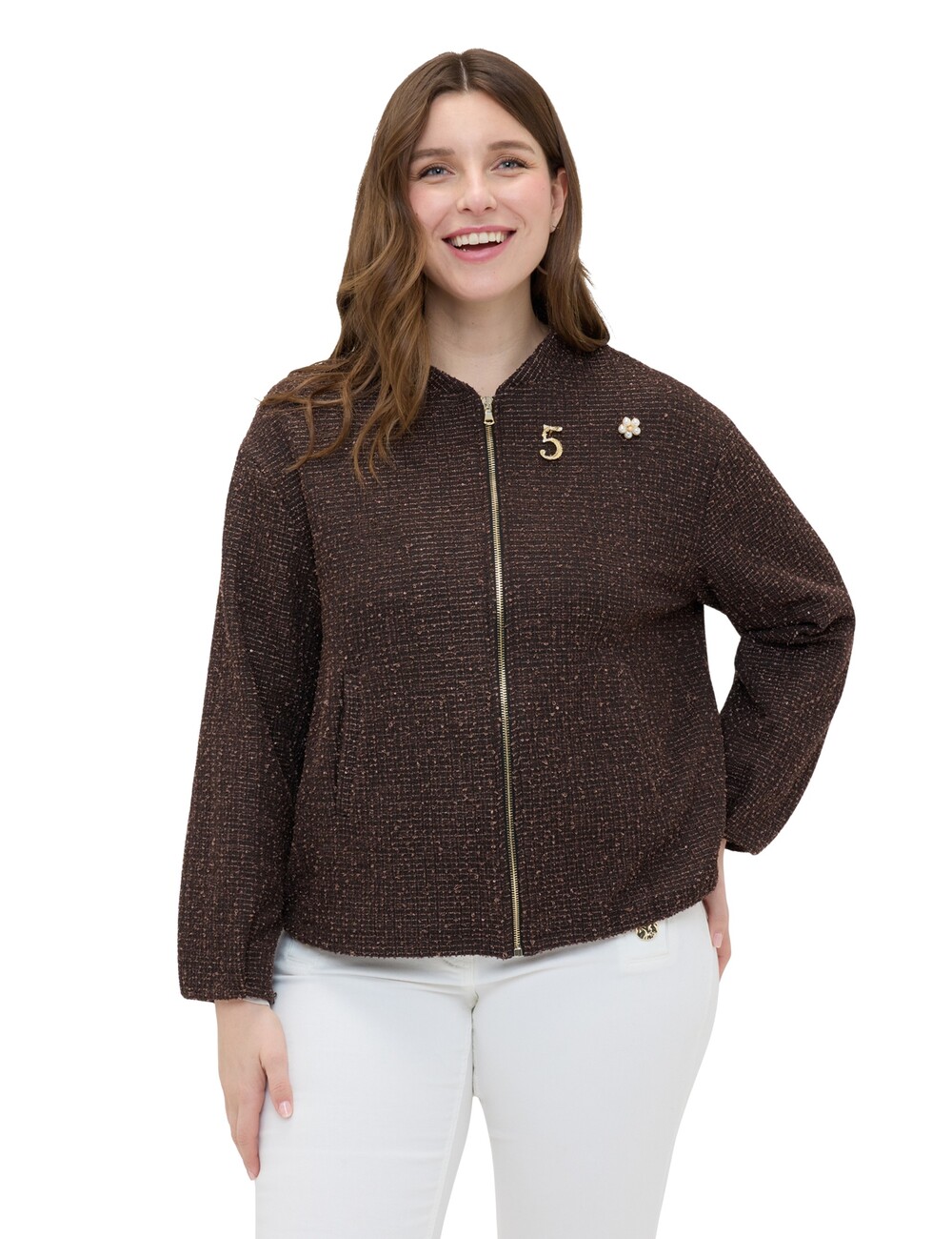 Fiorella Rubino - Sudadera bomber con pins