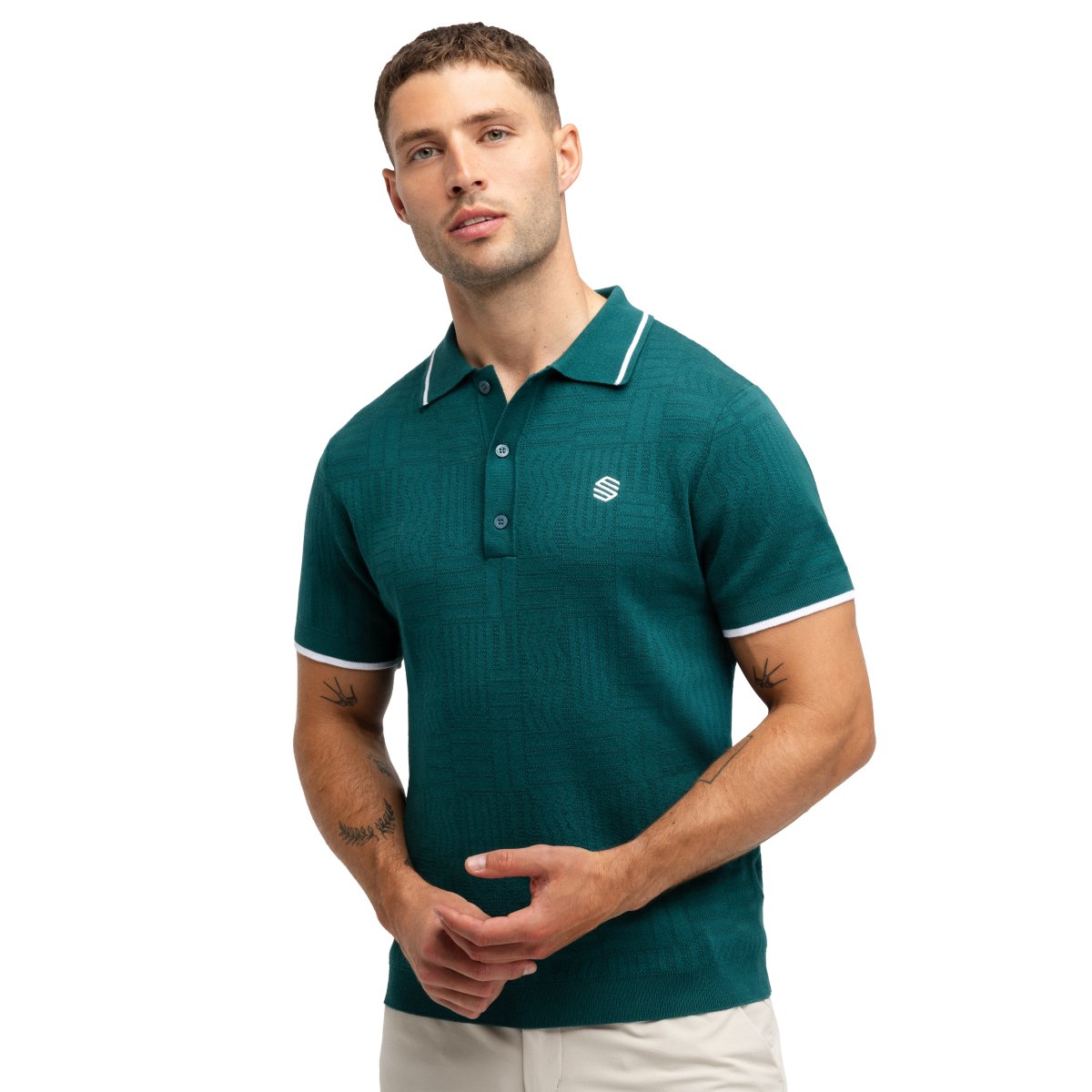 SIROKO - Polo Punto TREVINO Colección Golf en color Verde para Hombre_