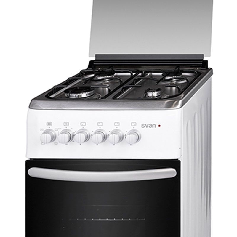 Cocina eléctrica CC-V350G Infiniton vitrocerámica+horno eléctrico 48L  blanco/negro 85,5x50x56,5 cm