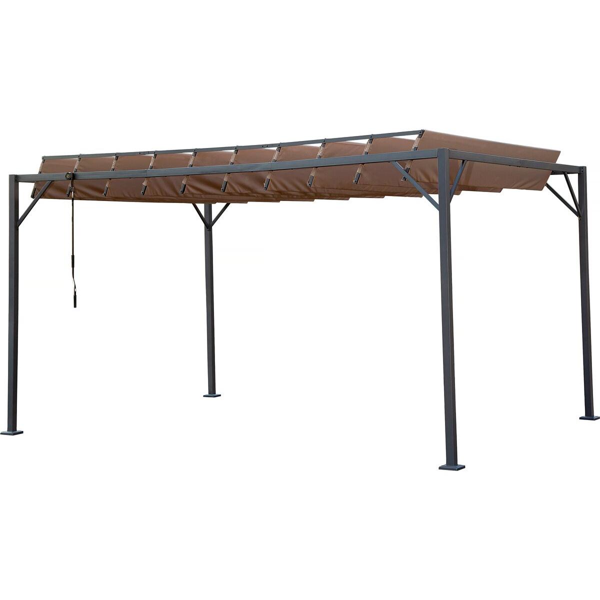 Habitat y Jardin - Pérgola bioclimática de tejido  3x4 m - Topo