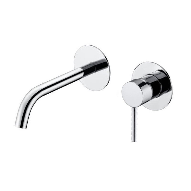 Imex Milos GLIS045 grifo monomando para lavabo diseño empotrado acabado cromado