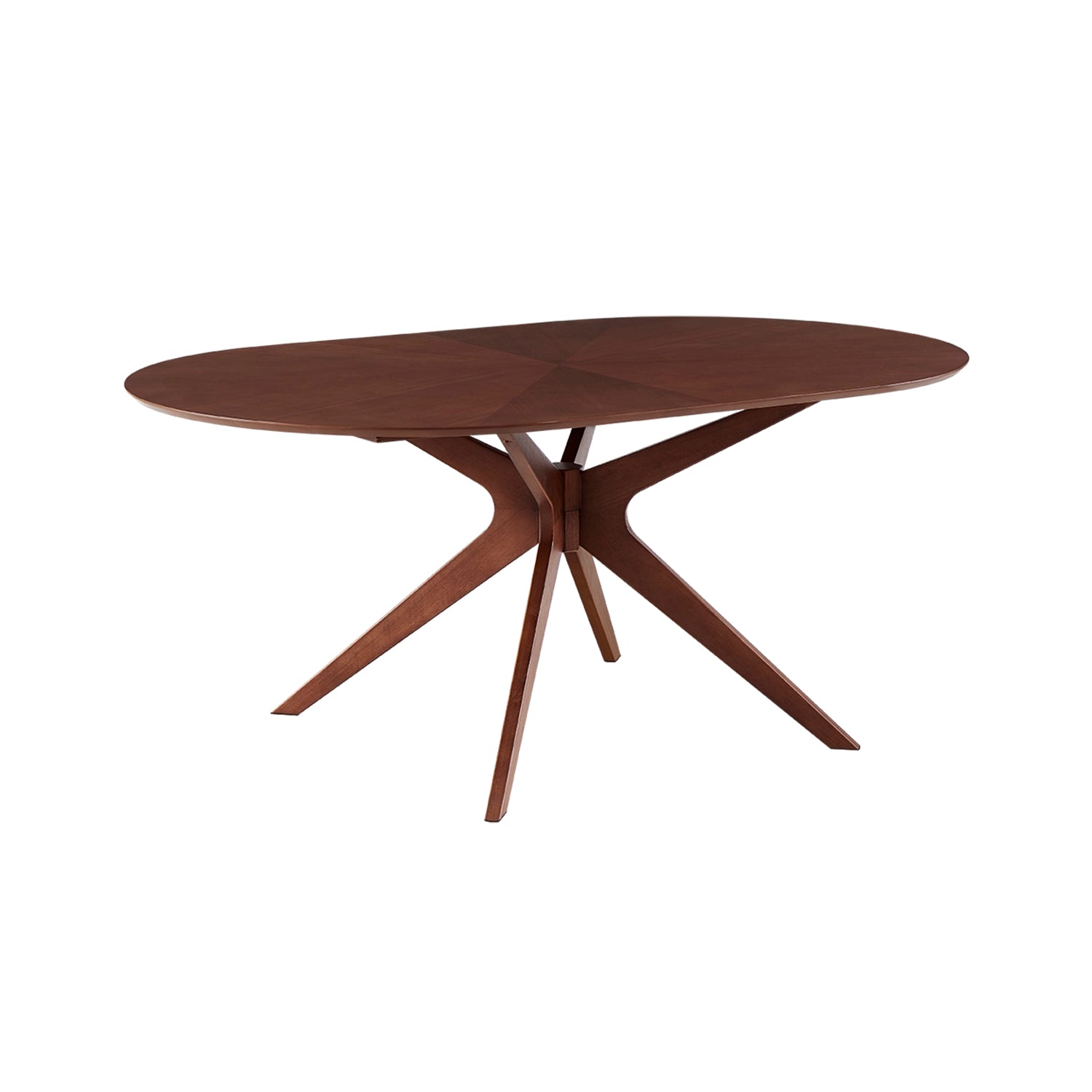 Mesa de comedor ovalada gina oscura madera para hogar moderno mueble de almacenaje  - Homekit